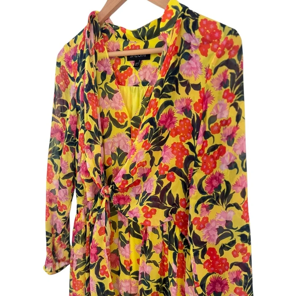 Saloni Alexia Azalea Silk Maxi Dress - Picture 7 of 14